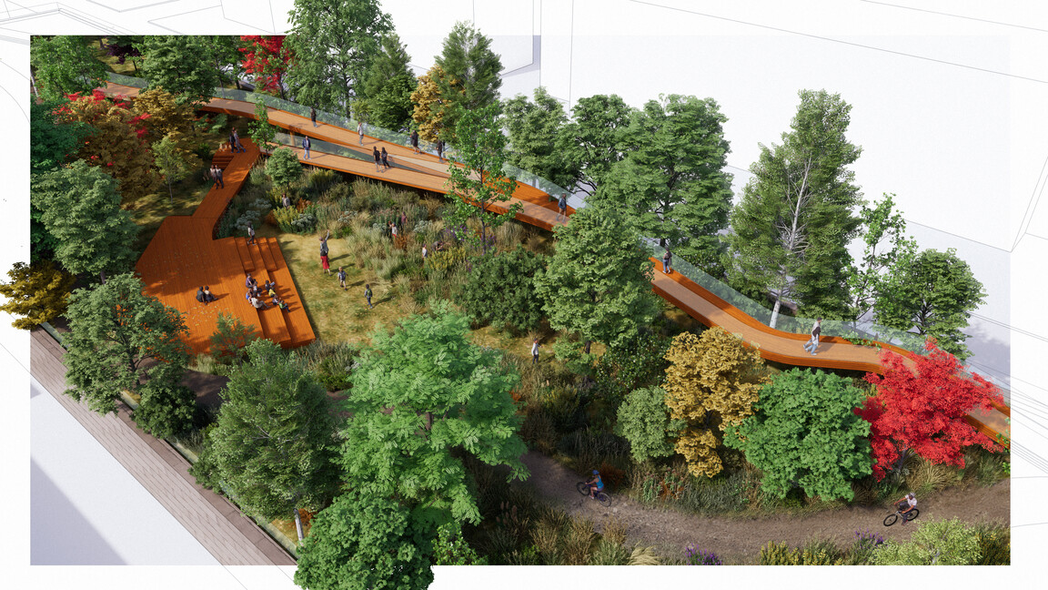 Block 2 active landscape aerial view