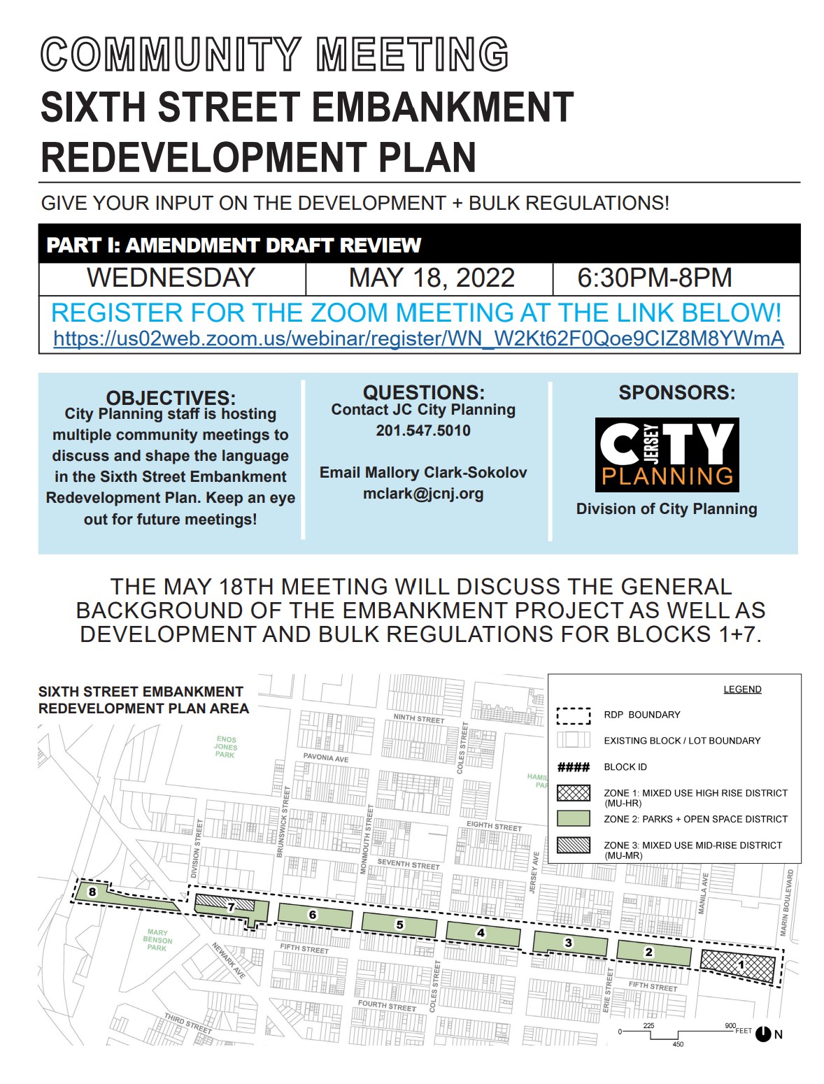 Embankment community meeting flyer